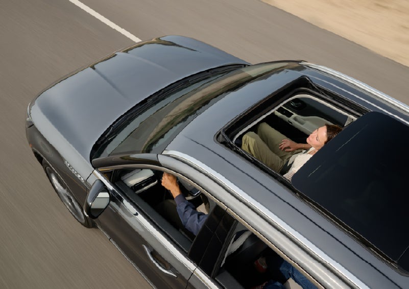 The available panoramic Vista Roof® of a 2027 Lincoln Aviator® SUV is open. | Dutch Miller Lincoln of Ashland in Ashland KY