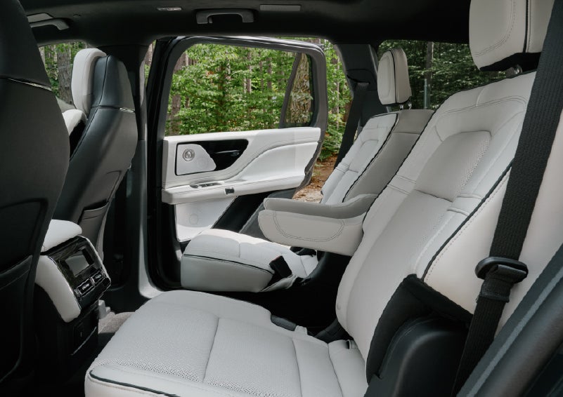 A side view of the second row with captain’s chairs in a 2027 Lincoln Aviator® Black Label™ SUV. | Dutch Miller Lincoln of Ashland in Ashland KY